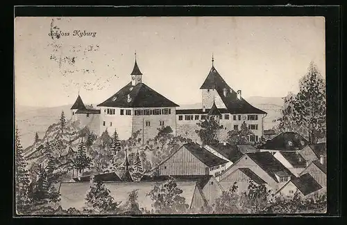 AK Kyburg, Blick zum Schloss