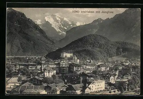 AK Interlaken, Gesamtansicht mit Jungfrau
