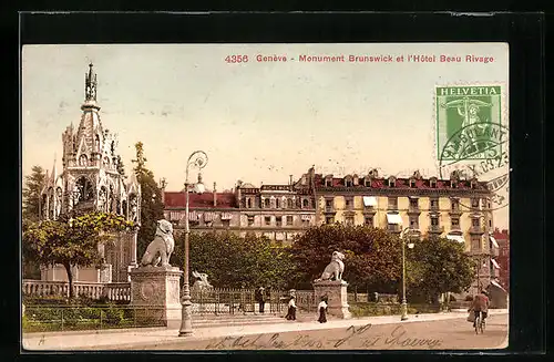 AK Geneve, Monument Brunswick et l`Hotel Beau Rivage