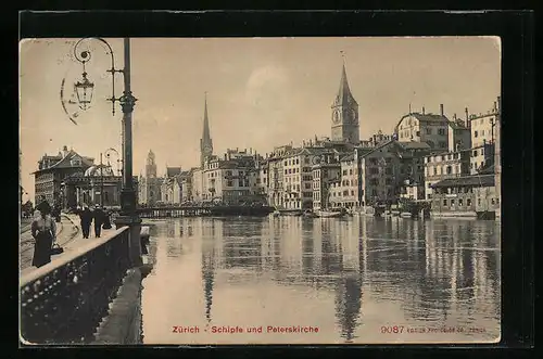 AK Zürich, Schipfe und Peterskirche
