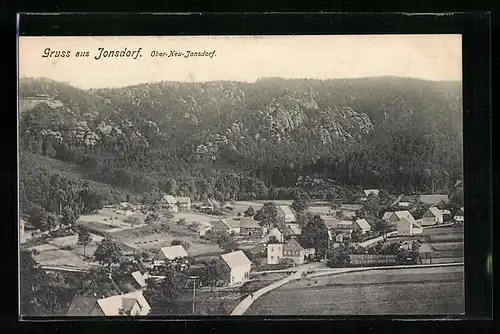 AK Jonsdorf, Blick auf Ober-Neu-Jonsdorf