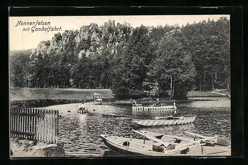 AK Oybin, Nonnenfelsen mit Gondelfahrt