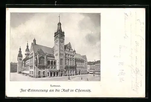 AK Chemnitz, Blick zum Rathaus