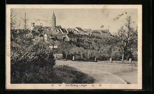 AK Kirchberg-Jagst, Ortsansicht von der Strasse aus