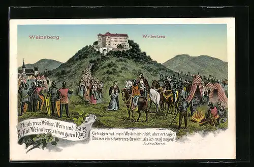 AK Weinsberg, Belagerung der Burg Weibertreu anno 1140 durch Kaiser Konrad III.