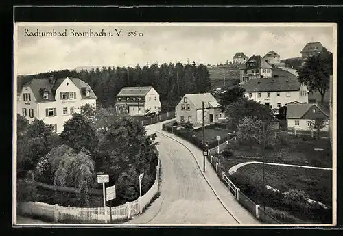 AK Bad Brambach i. V., Ortsansicht aus der Vogelschau
