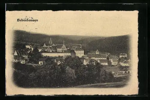 AK Bebenhausen, Ortsansicht vom Flugzeug aus