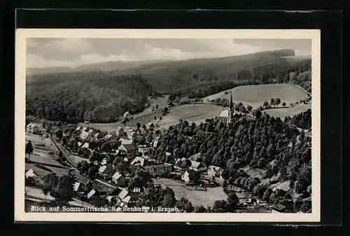 AK Rechenberg im Erzgeb., Gesamtansicht aus der Vogelschau