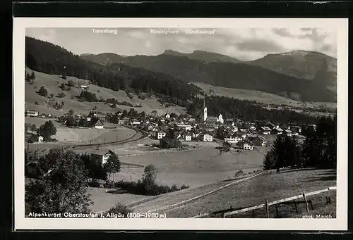 AK Oberstaufen im Allgäu, Totalansicht aus der Vogelschau