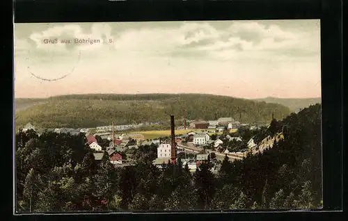 AK Böhrigen i. S., Totalansicht aus der Vogelschau