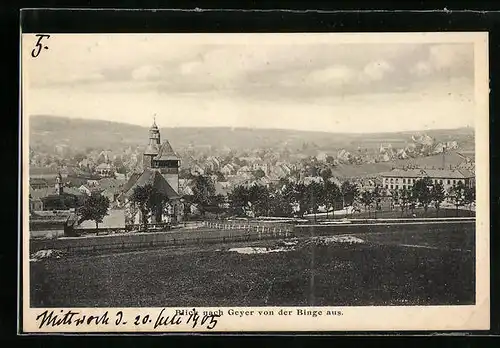 AK Geyer, Gesamtansicht von der Binge aus