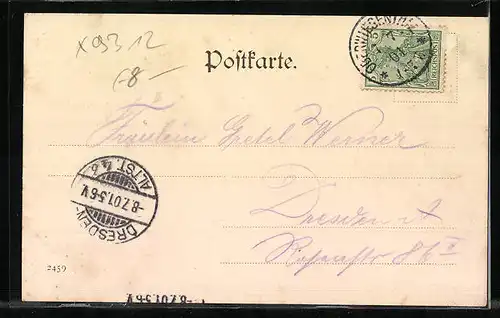 AK Oberwiesenthal i. Erzgeb., Totalansicht aus der Vogelschau