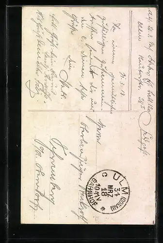 AK Ulm a. D., Ortsansicht, Garnisonkirche, Neue Brücke