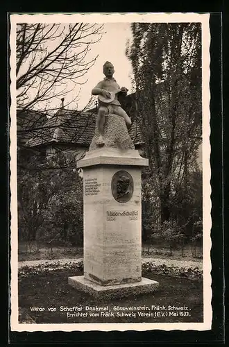 AK Gössweinstein i. Fränk. Schweiz, Viktor von Scheffel-Denkmal