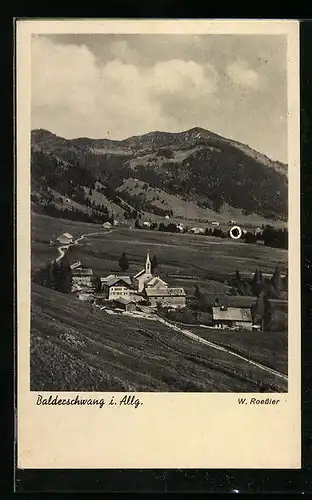 AK Balderschwang im Allgäu, Gesamtansicht aus der Ferne