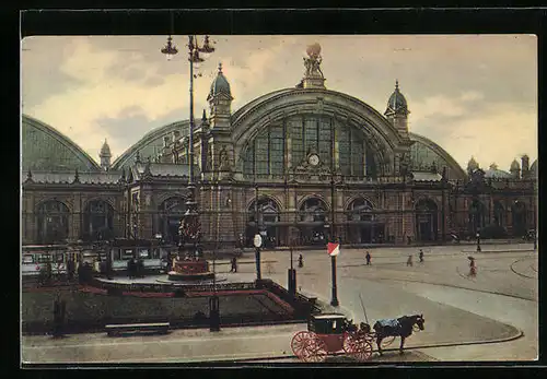 AK Frankfurt a. M., Blick zum Hauptbahnhof