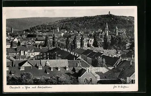 AK Arnstadt i. Thür., Gesamtansicht mit Kaiserturm