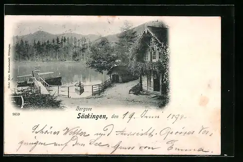 AK Säckingen, Bergsee mit Hütte