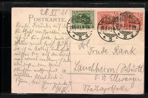 AK Bretten, Strassenpartie mit Fachwerkhäusern