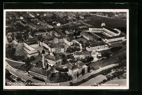 AK Würzburg, Staatliches Luitpoldkrankenhaus, Fliegeraufnahme