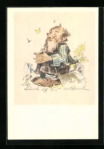 Künstler-AK Hummel: Der Optimist