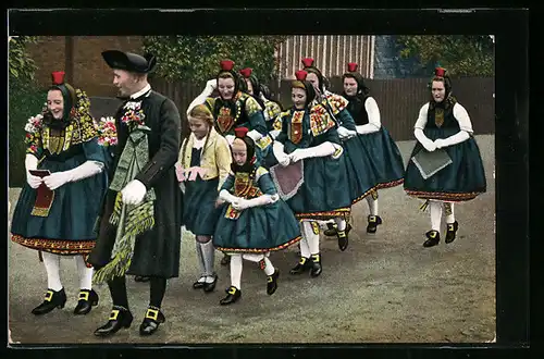 AK Hessische Trachten, Schwälmer Hochzeitszug