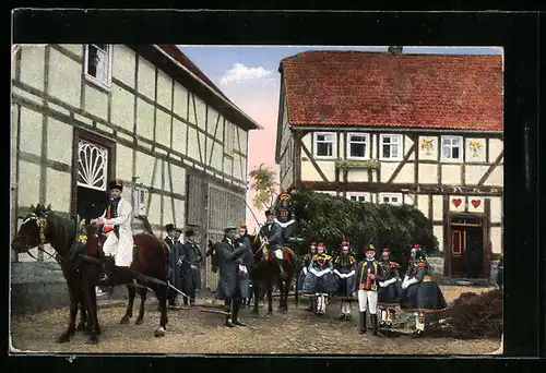 AK Hessische Trachten, Schwälmer Brautwagen