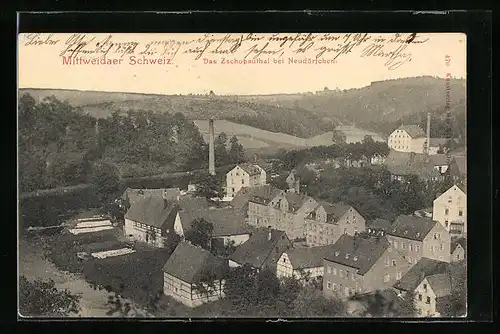 AK Neudörfchen, Blick in das Zschopauthal