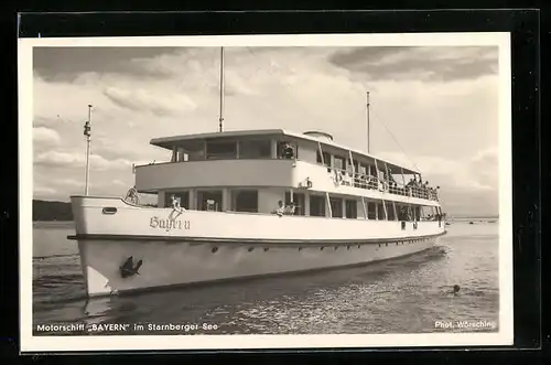 AK Motorschiff Bayern im Starnberger See