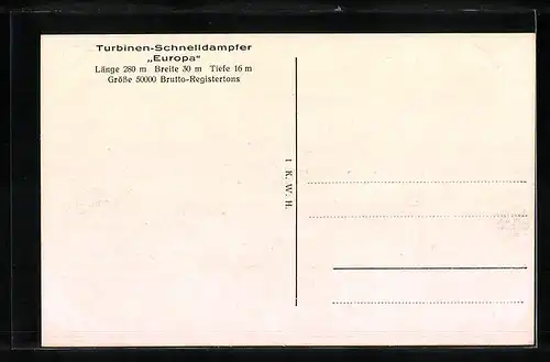 AK Lotsenboot nähert sich dem Turbinen-Schnelldampfer Europa