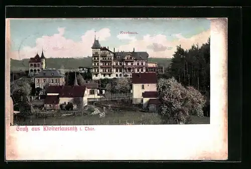 AK Klosterlausnitz i. Thür., Blick auf das Kurhaus