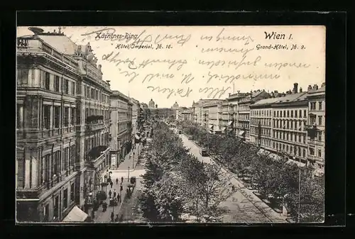 AK Wien, Kärntner-Ring mit Hotel Imperial