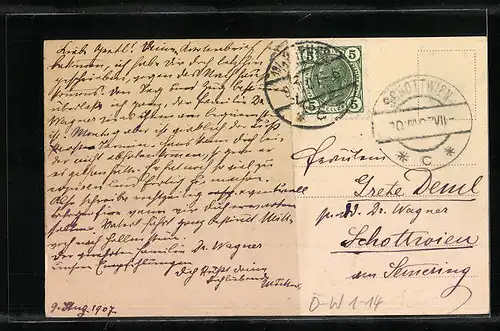 AK Wien, Schottenring aus der Vogelschau