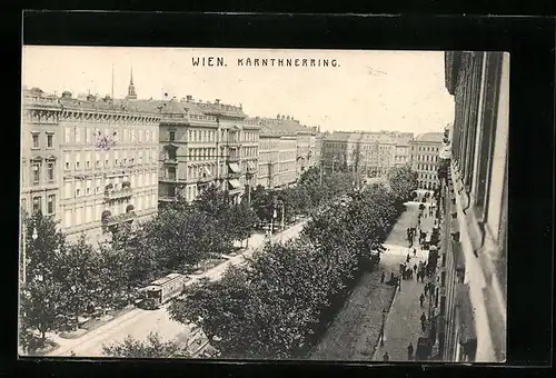 AK Wien, Kärnthnerring aus der Vogelschau