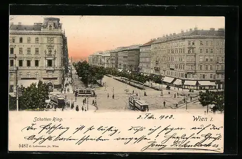 AK Wien, Schotten-Ring in Abendstimmung