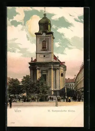Lithographie Wien, Gumpendorfer Kirche