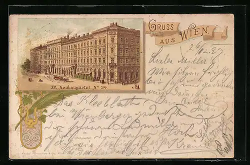 AK Wien, Neubaugürtel 34, Hotel Wimberger