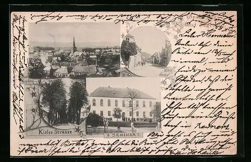 AK Segeberg, Kieler Strasse, Seminar, Stadtblick