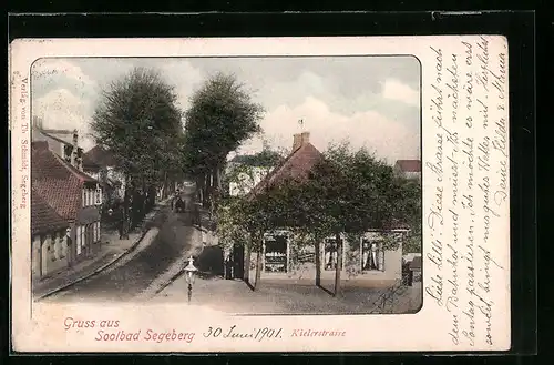 AK Segeberg, Kielerstrasse aus der Vogelschau