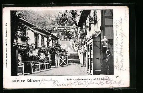 AK Berlin-Grunewald, Schildhorn-Restaurant von Adolph Schroeder