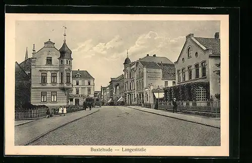 AK Buxtehude, Langestrasse, Verlag des Buxtehuder Wochenblattes