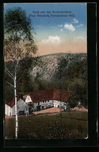AK Wilsdruff, Gasthof Neudeckmühle