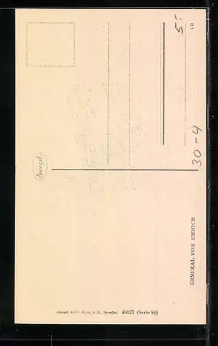 AK Heerführer General von Emmich in Uniform