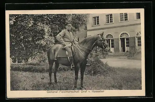 AK Heerführer General-Feldmarschall Graf von Häseler zu Pferde