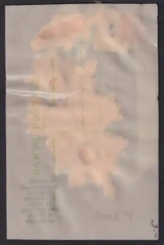 Zelluloid-AK 1er Avril, Rosen und Fisch mit blauer Schleife