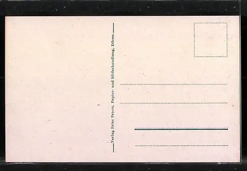 AK Düren /Rhld., Kriegerdenkmal und katholisches Lyceum