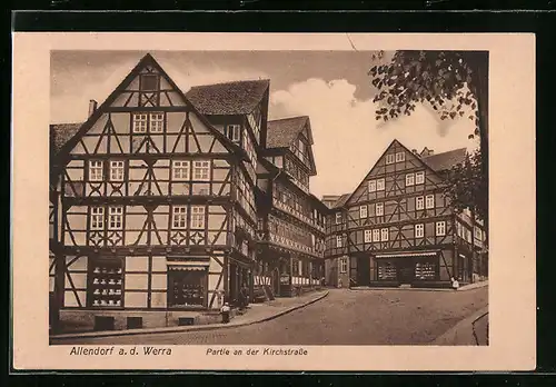 AK Allendorf a. d. Werra, Kirchstrasse mit Geschäft