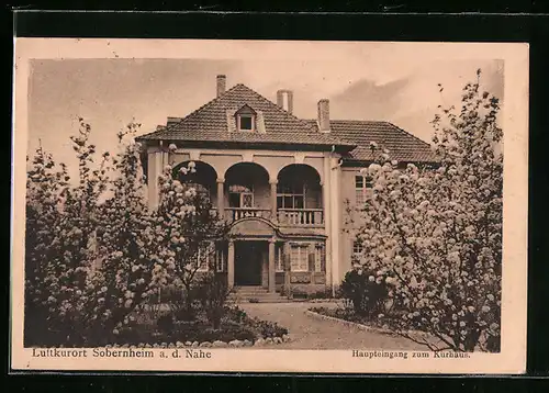 AK Sobernheim a. d. Nahe, Haupteingang zum Kurhaus