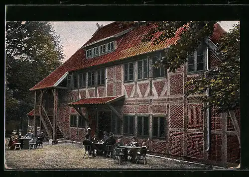 AK Wilsede, Gasthof zum Heidemuseum