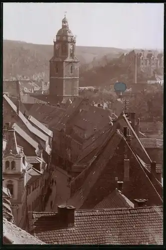 Fotografie Brück & Sohn Meissen, Ansicht Meissen i. Sa., Blick vom Schlossberg auf die Stadt und Burgstrasse